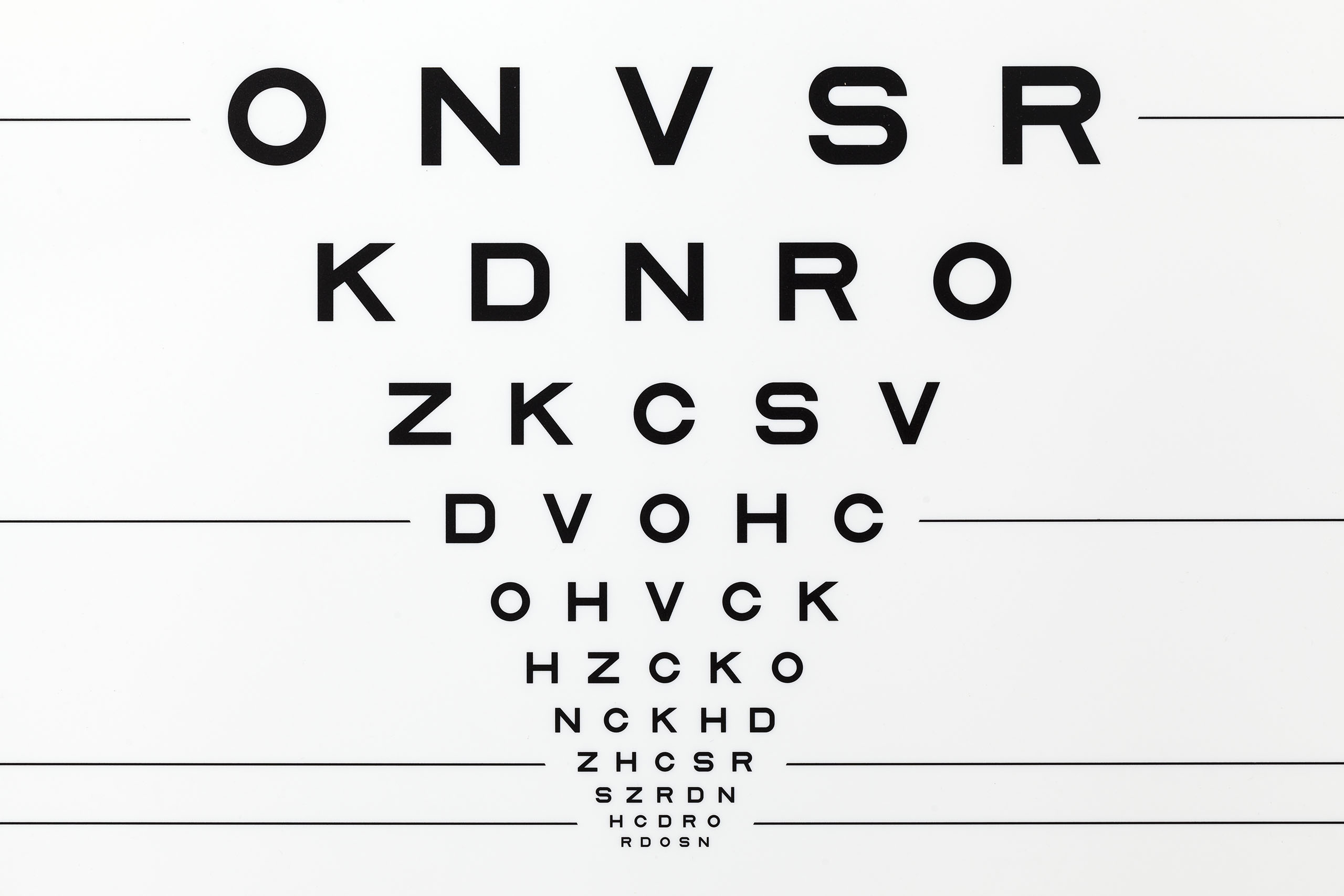 Eye Chart Letters Used